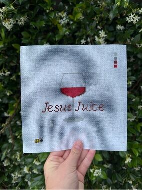 Jesus Juice Christian Needlepoint Canvas